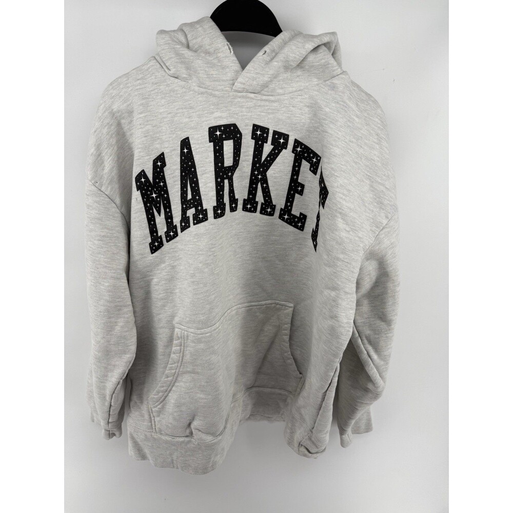 Market Pullover sweater Hoodie Gray Size XL